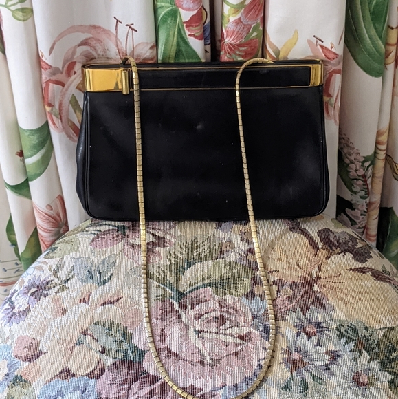 Judith Leiber vintage leather clutch bag